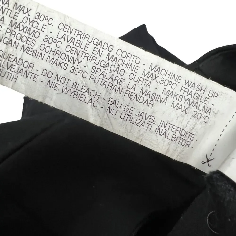 Zara‎ Basic Pants Slim Leg Black Faux Pockets Zip Detail Women's Medium
